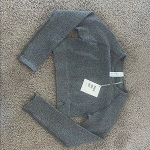 Gray Long Sleeve Women's Top